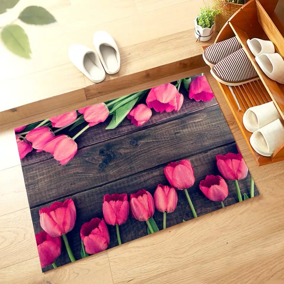 

SOFT 3D golden money tree door mat non-slip grass path printing bathroom /bedroom rugs