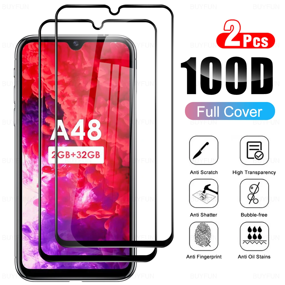 

2Pcs Full Cover Tempered Glass Protective For Itel A48 Glasses Screen Protector Glas For ItelA48 A 48 2020 6.10" Protection Film