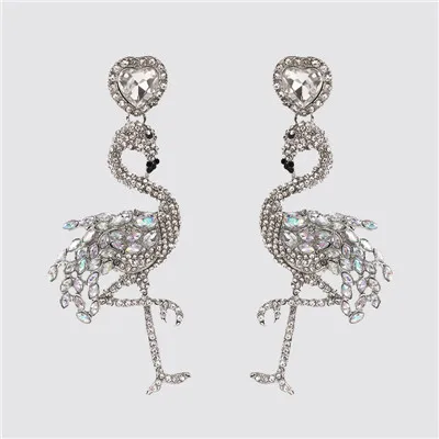 JURAN ZA, новая мода, геометрические висячие серьги с кристаллами,, Boho, ручной работы, висячие серьги для женщин, ювелирное изделие, подарок - Окраска металла: 52223-SV