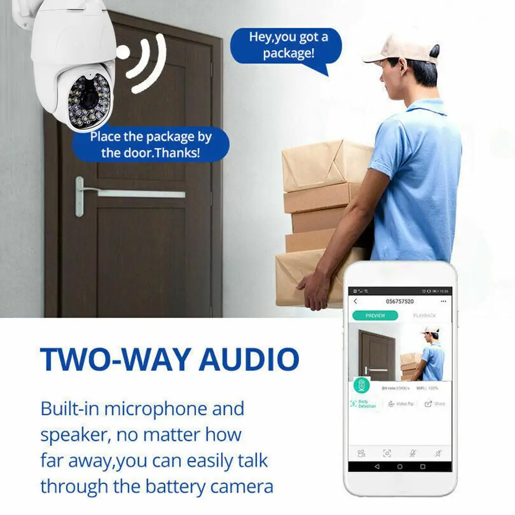 Наружная камера 360 градусов вращения автоматическое слежение дневное и ночное