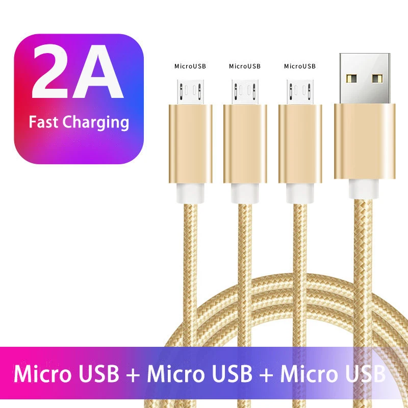 3 в 1 кабель USB Micro Cable Type C для Samsung Xiaomi Realme POCO Мобильный телефон Аксессуары зарядный