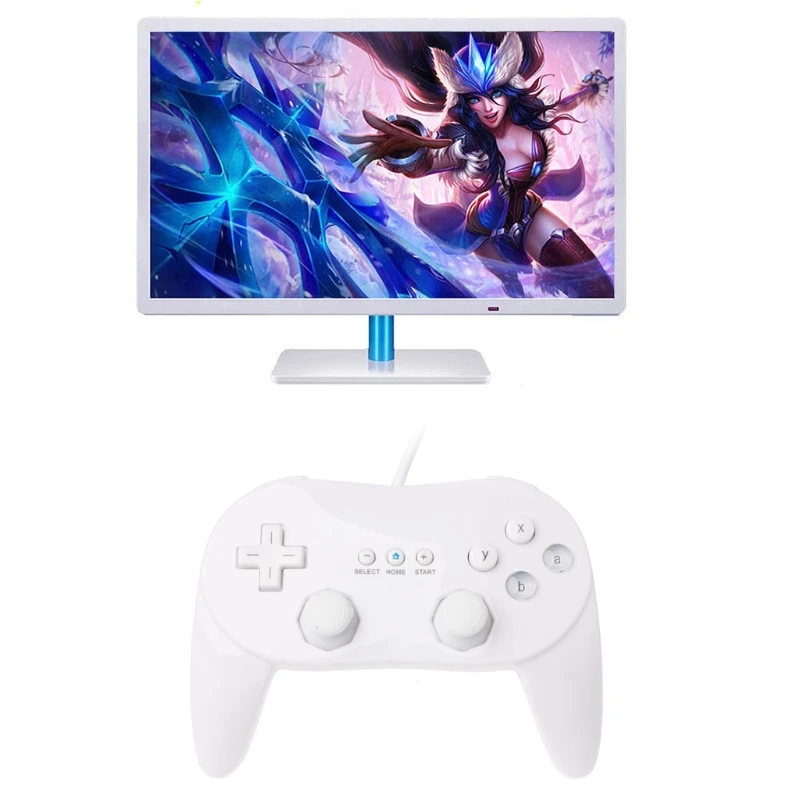 

White/Black Classic Wired Game Controller Gaming Remote Pro Gamepad Control For Wii Handheld Wired Switch Controller Joystick