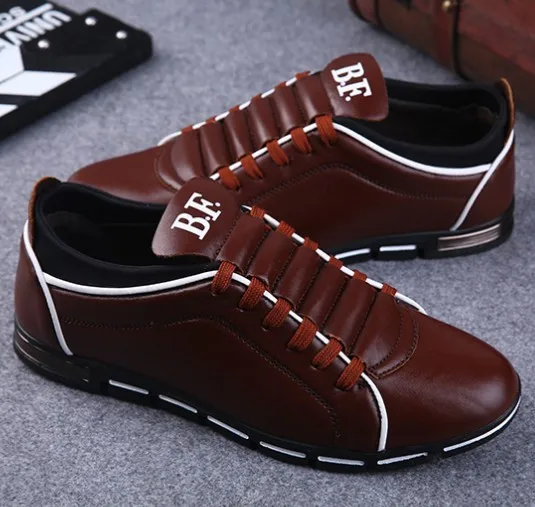 Мужские классические деловые туфли коричневые в английском стиле для отдыха и