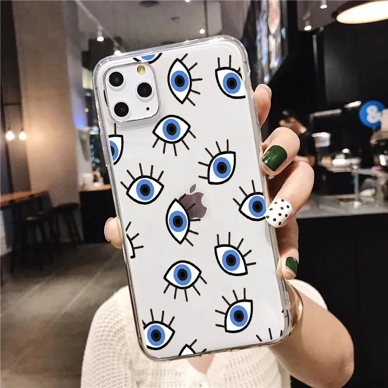 Прозрачный чехол для телефона Iphone 8 XR с изображением сглаза IPhone 11 Pro MAX XS X 6s 6 7 Plus
