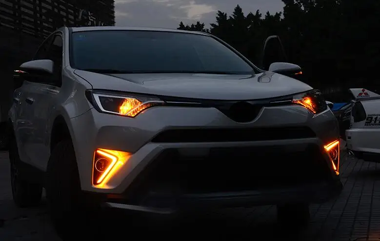 Светодиодный Toyota RAV4 2016 2017 Автомобильные светодиодные дневные ходовые огни