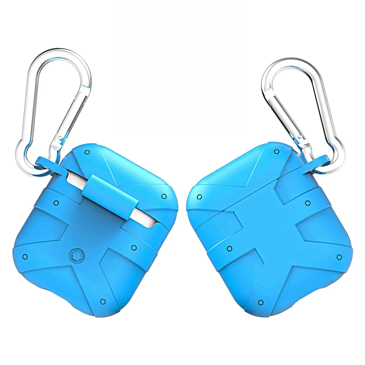 Чехол для AirPods, роскошный противоударный защитный чехол, беспроводной Bluetooth чехол для наушников, силиконовый чехол для Air Pods, 2 зарядного устройства, fundas