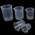 Прозрачный пластиковый мерный стакан для кухни лаборатории 2 шт.