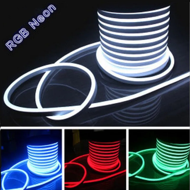 

Fanlive 15*25mm 100m Flex LED Waterproof Flexible Neon Strip Rope Lights Rgb Light Ac110v 220V 240V Flexible Outdoor Lighting