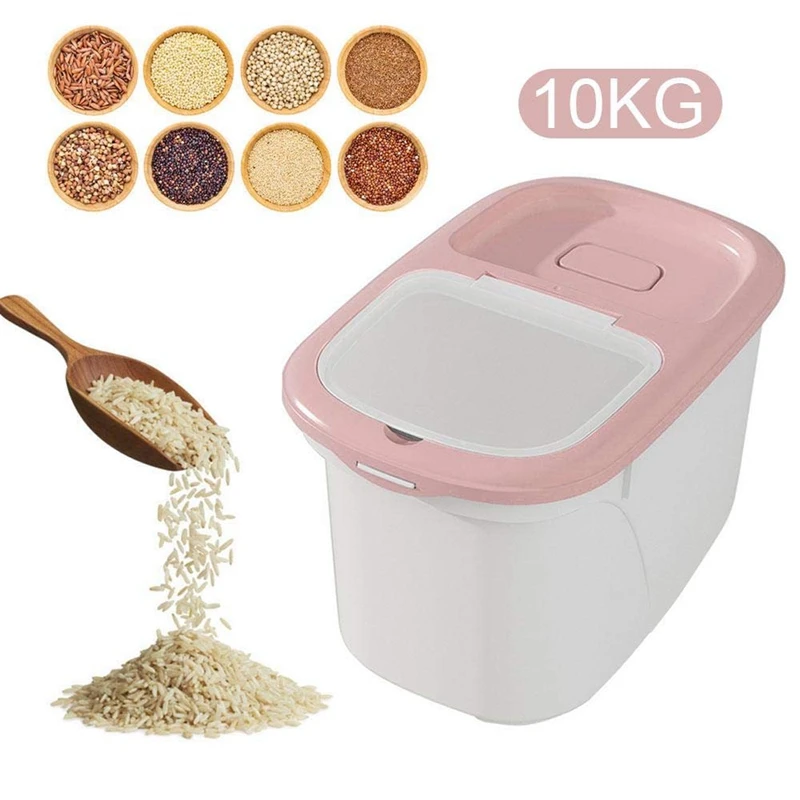Контейнер для хранения риса 10 кг/22Lbs герметичная коробка с BPA бесплатно