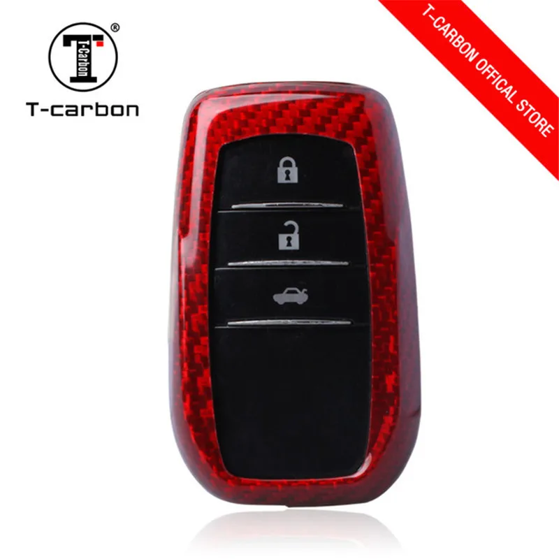 Чехол для ключей из углеродного волокна Toyota 86 RAV4 Reiz Crown Lewin YARIS CALLORA CAMRY HANLANDER Prado Land