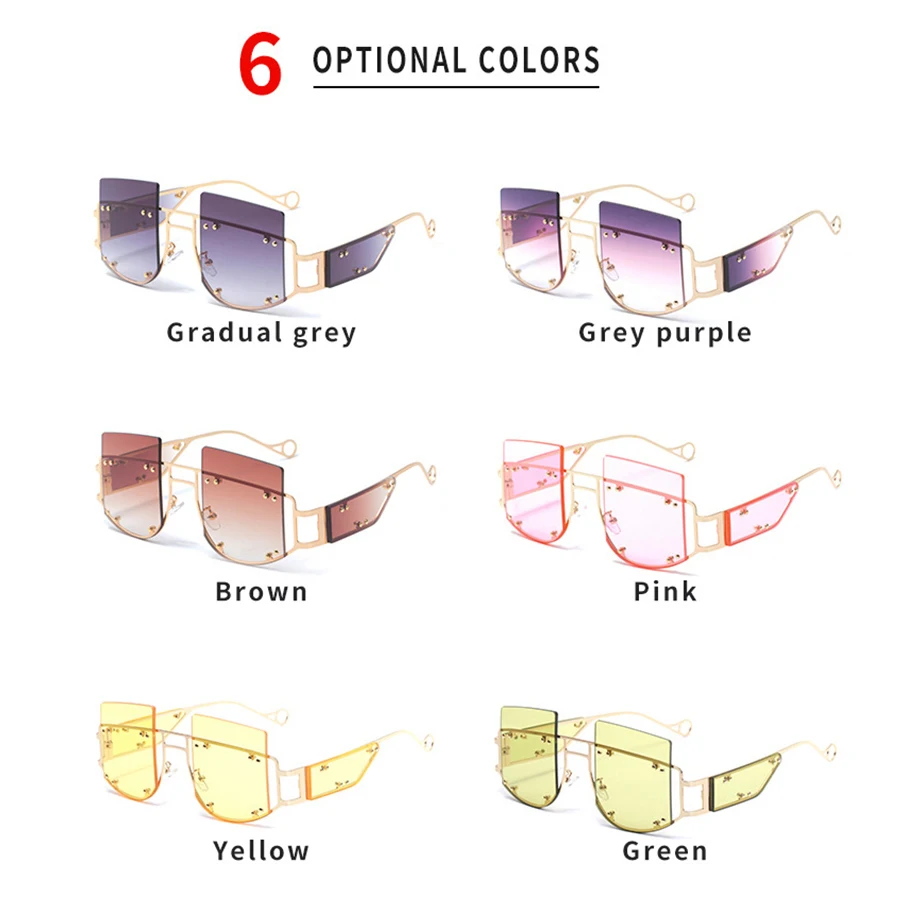 Солнцезащитные очки оверсайз UV400 для мужчин и женщин модные дизайнерские