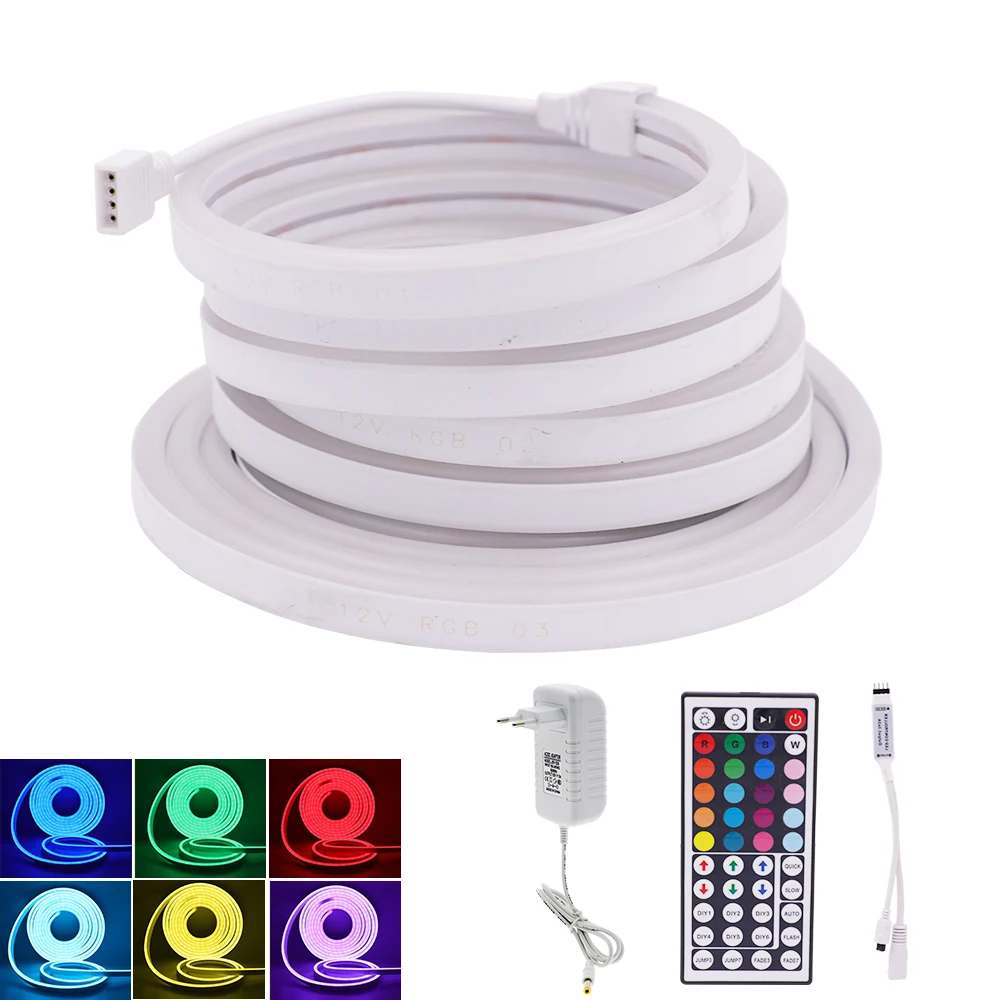 RGB светодиодный ная неоновая светильник вая полоса 12 В постоянного тока SMD3535 96