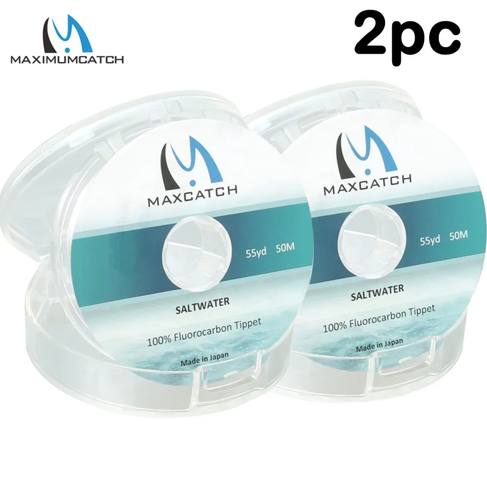 Saltwater Tippet 2pc Maximumcatch фторуглеродный морской Типпет Fly Line Clear color 50 м 12lb/16lb/20lb Fly Fishing Line - Цвет: Saltwater Tippet 2pc