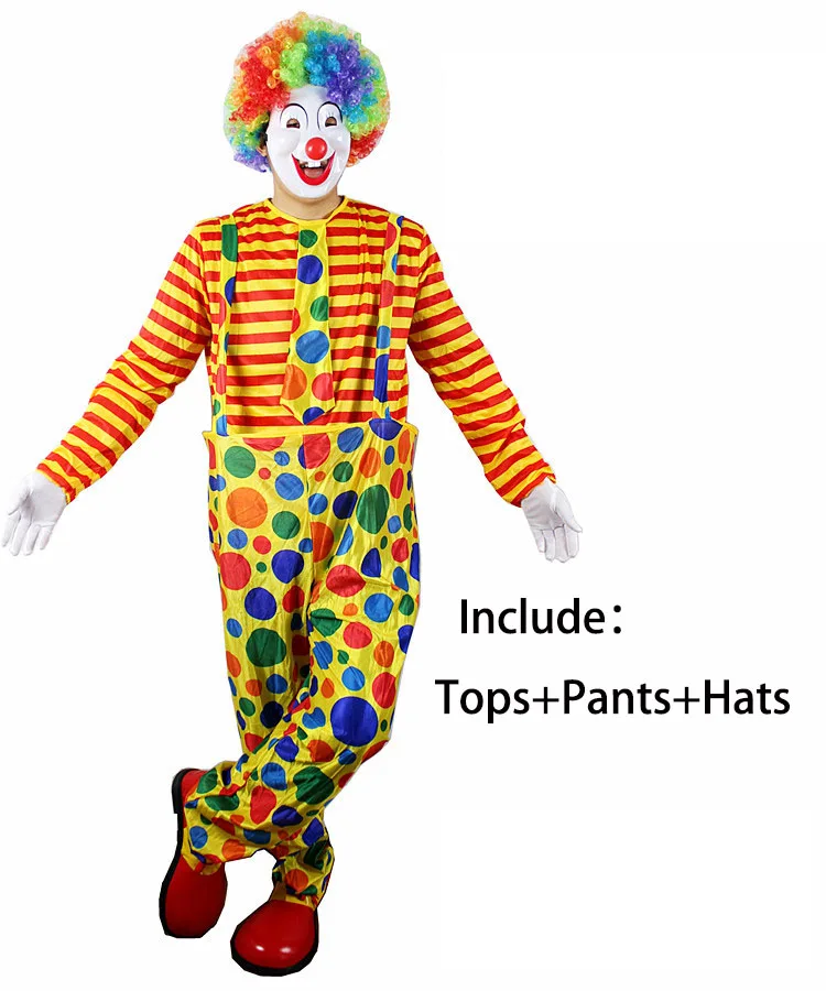 Костюм для косплея клоуна костюмы на Хэллоуин женщин и мужчин Женский костюм