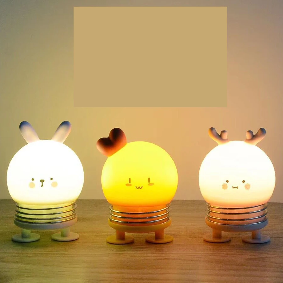 

New creative spring doll night light atmosphere Nightlight ledusb charging lampA593