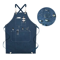 women mens home with pockets adjustable quick release work canvas chef apron kitchen bbq oil proof gardening waterproof cooking