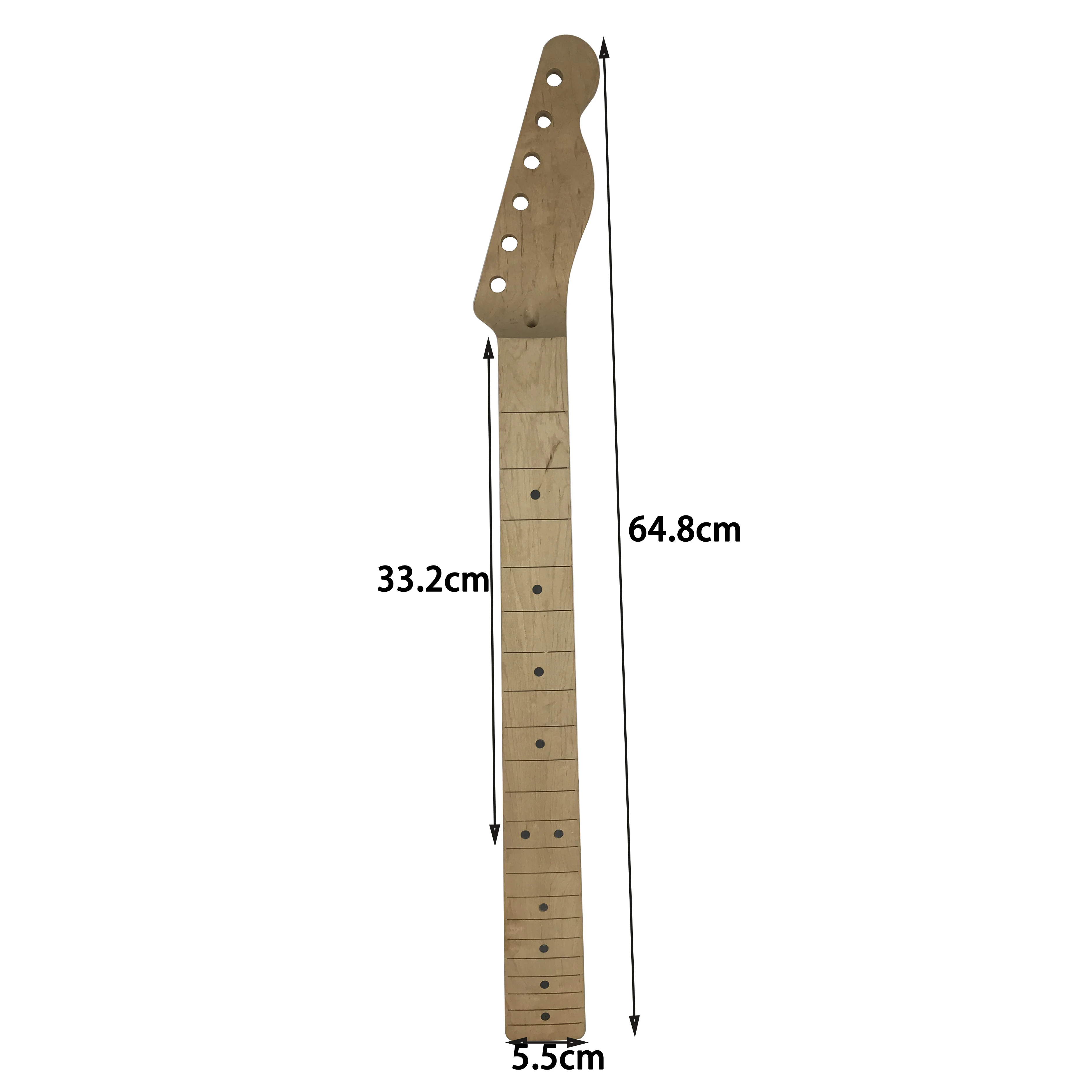 

Fretless Tele TL электрическая гитара, шейка 21 лад 5,5 см, карманная Кленовая подставка, Неокрашенная, «сделай сам», запасные части для гитары, хороше...