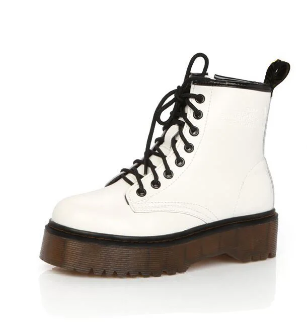 Модные женские зимние ботинки в стиле милитари сезон осень зима мотоциклетные