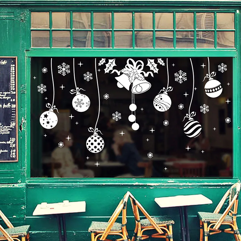 Рождественская Настенная Наклейка сделай сам домашний декор украшение для