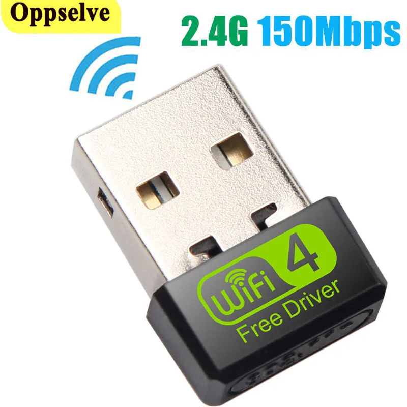 Oppselve Mini USB WiFi адаптер 150 Мбит/с Wi-Fi для ПК 2 4G Ethernet ключ сетевая карта антенны