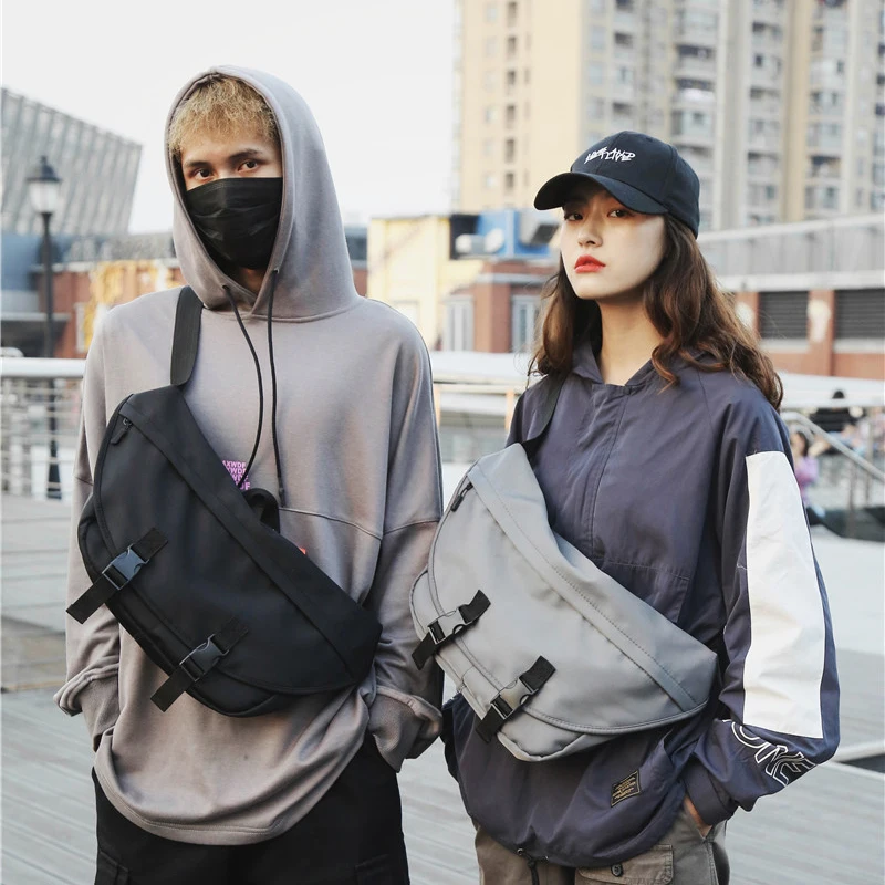 Женская нагрудная сумка в стиле хип-хоп вместительный саквояж через плечо