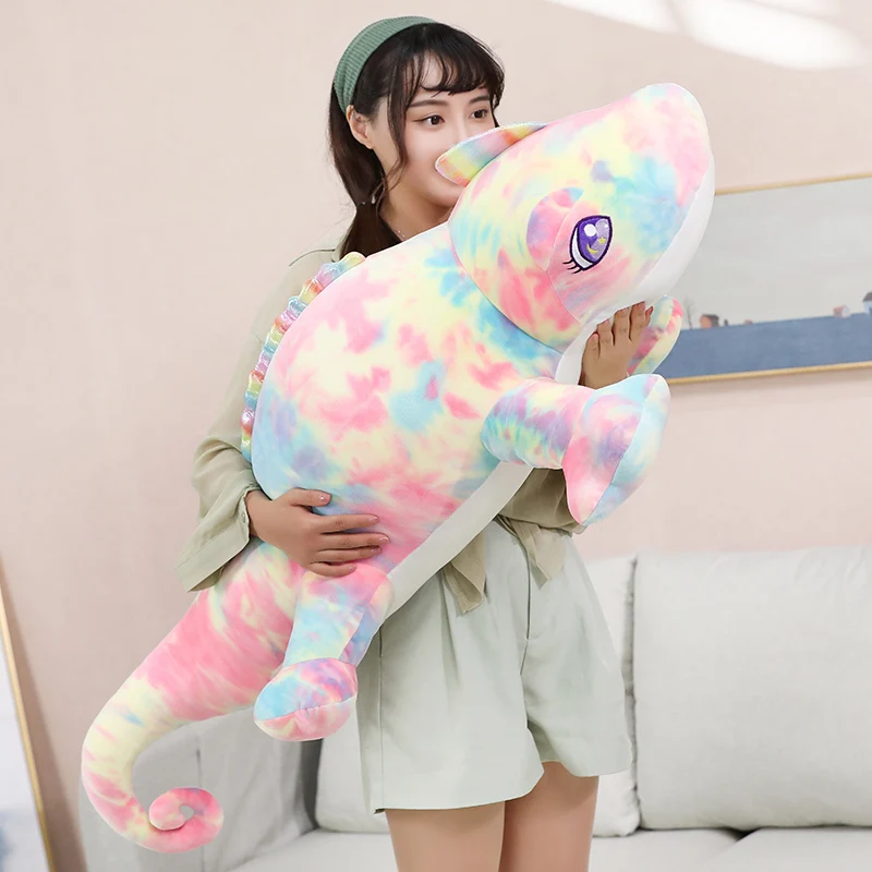 

1pc 65-115cm Soft and cute chameleon plush doll toy soft stuffed animal pillow cushion doll holiday gift for kids