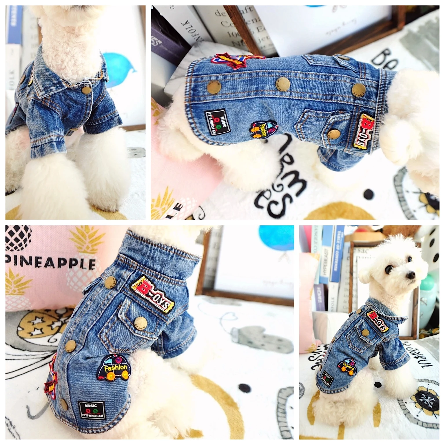 Зимняя мультяшная Одежда для собак теплый Рождественский свитер маленьких