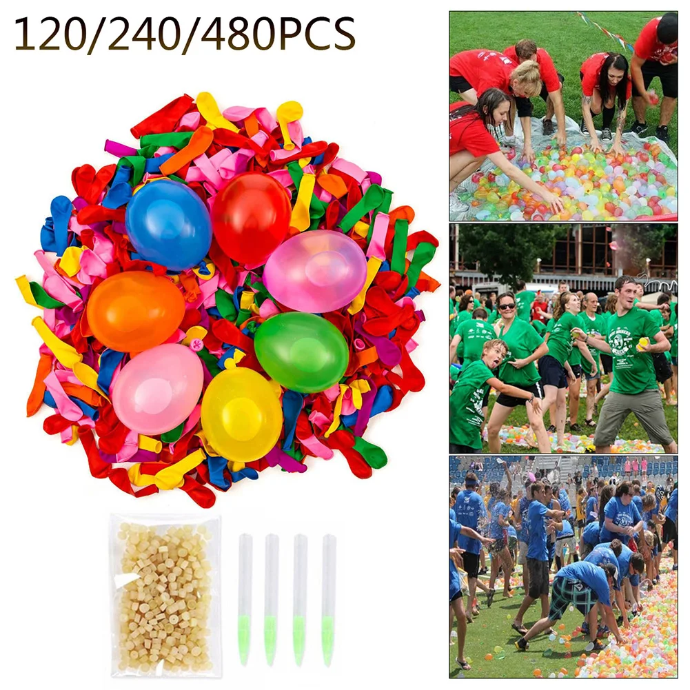 

480Pcs Water Balloons Supplementary Package Toys Magic Summer Beach Party Outdoor Filling Water Balloon Bombs Toy For Kid Adult
