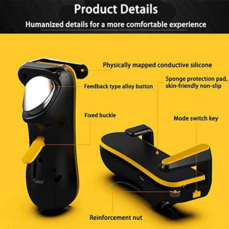 

for PUBG Trigger Controller for Tablet Capacitance L1R1 Fire Aim Button Triggers Gamepad for iPad Tablet FPS Game