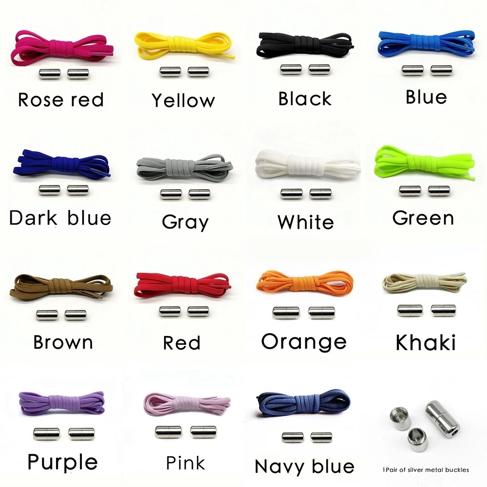 

2021 New Round Elastic Shoe Laces No tie Shoelaces For Kids Adult Women Men Shoes lace Strings