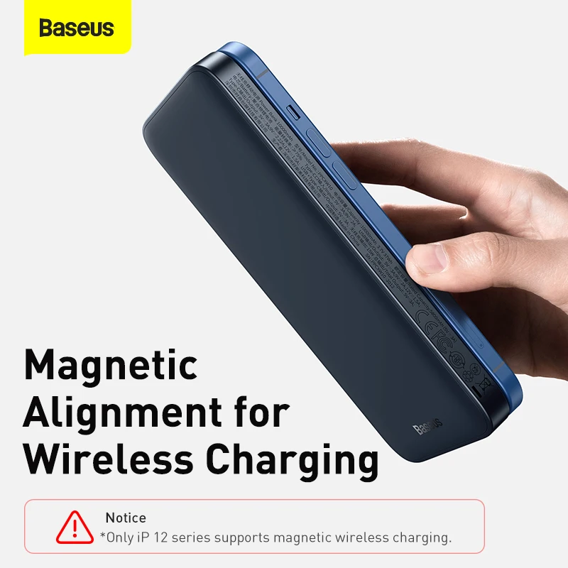 baseus power bank 10000mah wireless charger magnetic wireless quick charging powerbank external battery for iphone 13 12 pro free global shipping
