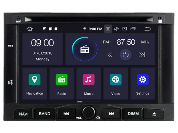 NaweiGe 7 дюймов Android Восьмиядерный 9 0 PX5 4 + 32 ГБ Автомобильный dvd для peugeot 3008/5008 2009-2011
