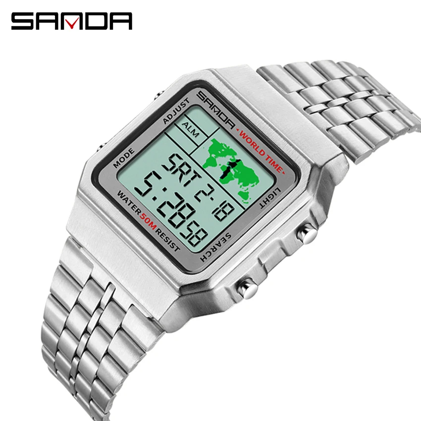 Men Fashion Watches Top Brand Luxury Electronic Alarm Digital Watch 50M Waterproof Military Sport WristWatch Relogio Masculino