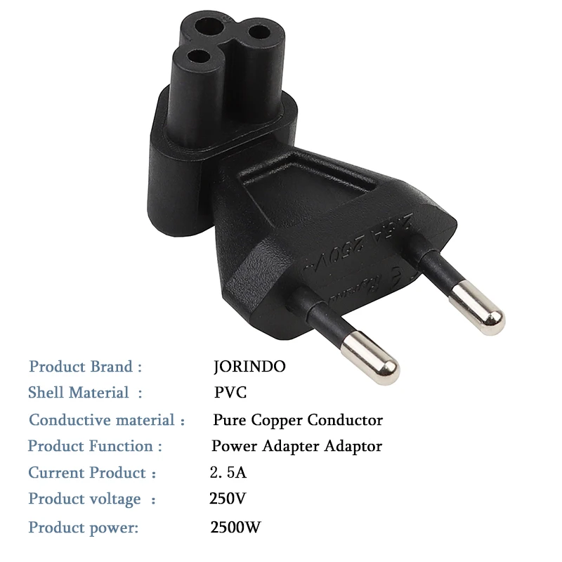 FFYY 2 Pin ЕС папа Iec 320 C5 Женский адаптер переменного тока 2.5A предохранитель