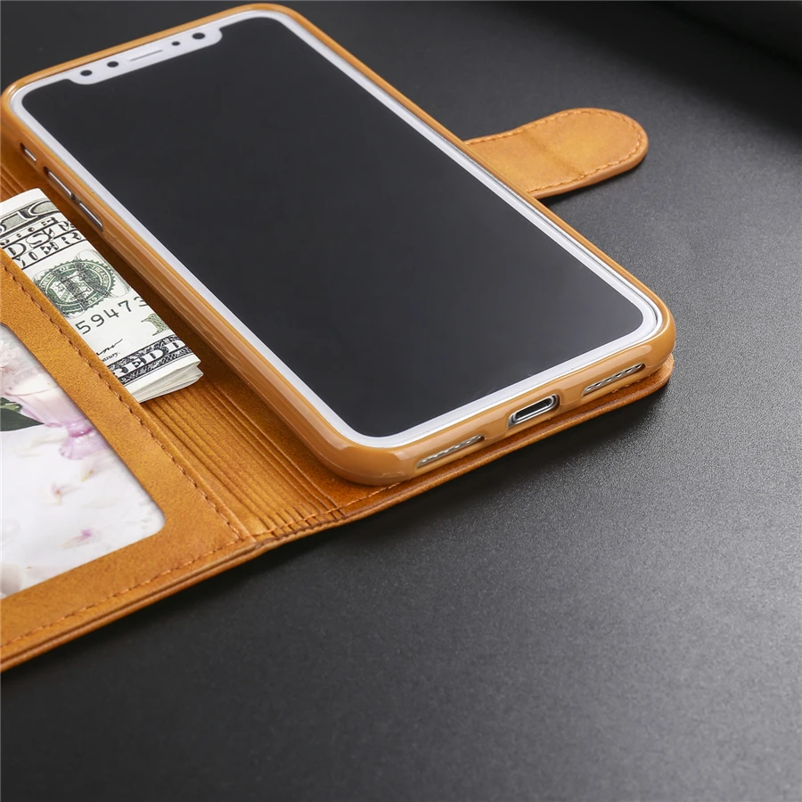 Ретро защитный чехол для телефона Флип Для iPhone XS Max Xr X 8 7 6s 6 Plus кожаный 12 Mini 11 Pro SE 5