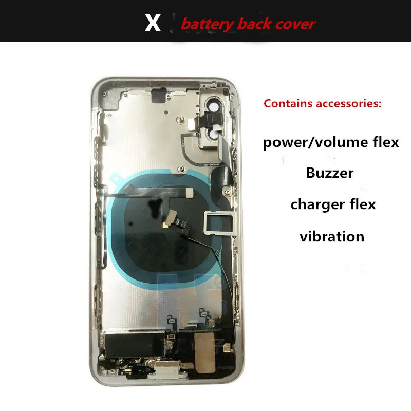 Для iphoneX/ XR /Xs max задняя средняя рамка Корпус Полный в сборе крышка аккумулятора с