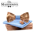 Деревянный галстук-бабочка T262 с 3d-рисунком Пейсли для мужчин, деревянный галстук-бабочка ручной работы, подарок для мужчин на свадьбу, вечеринку