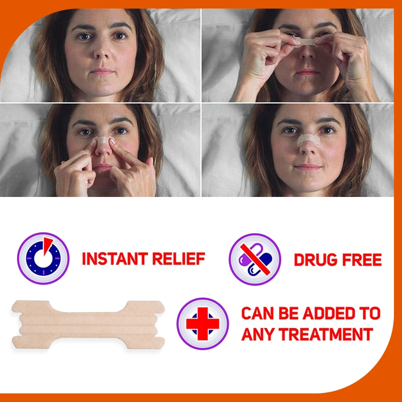 

Sumifun 1/6/12/24pcs Anti Snoring Stickers Relief Sneezing Runny Nose Rhinitis Patch Cold Headache Congestio Breath Nasal Strips