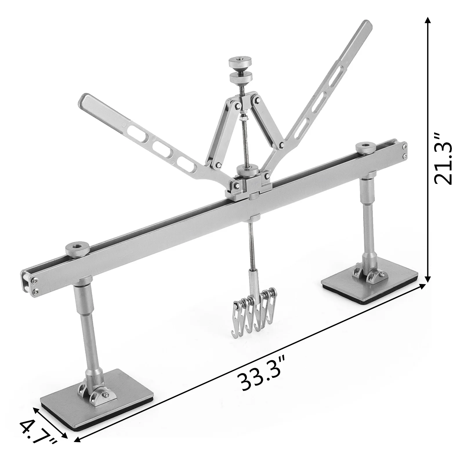 

VEVOR 75CM Dent Pull Lever Bar Kit Puller Rings Tool 6 Claw Hook Wavy Wire Dent Pull Lever