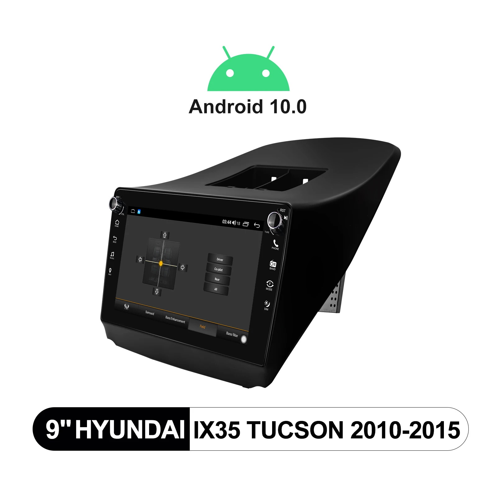구매 현대 IX35 투싼 2010-2015 용 1 딘 카 라디오 안드로이드 10 9 인치 오토라디오 GPS 와이파이 4G 멀티미디어 플레이어 무선 카플레이, Android 10 Hyundai IX35 TUCSON