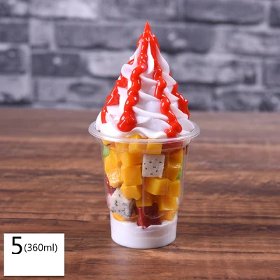 Моделирование Сливочное мороженое с сиропом образец фруктового Sundae модель поддельные для сливочного мороженого реквизит коробка для демонстрации камней в витрине искусственные sundae формы