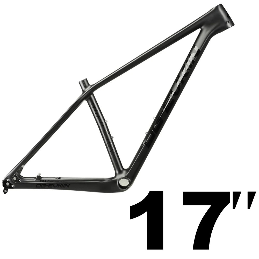 OG-EVKIN CF-052 135x9 мм QR или 142x12 мм через ось 29er MTB карбоновая велосипедная Рама дисковая рама карбоновая для горного велосипеда BB92 велосипедная Рама - Цвет: CF-052-17-M