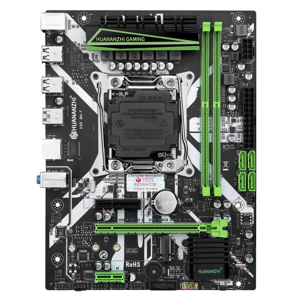 HUANANZHI X99 материнская плата с 2*8G = 16 Гб DDR4 2666 МГц REGECC памяти комбо комплект NVME USB3.0 MATX