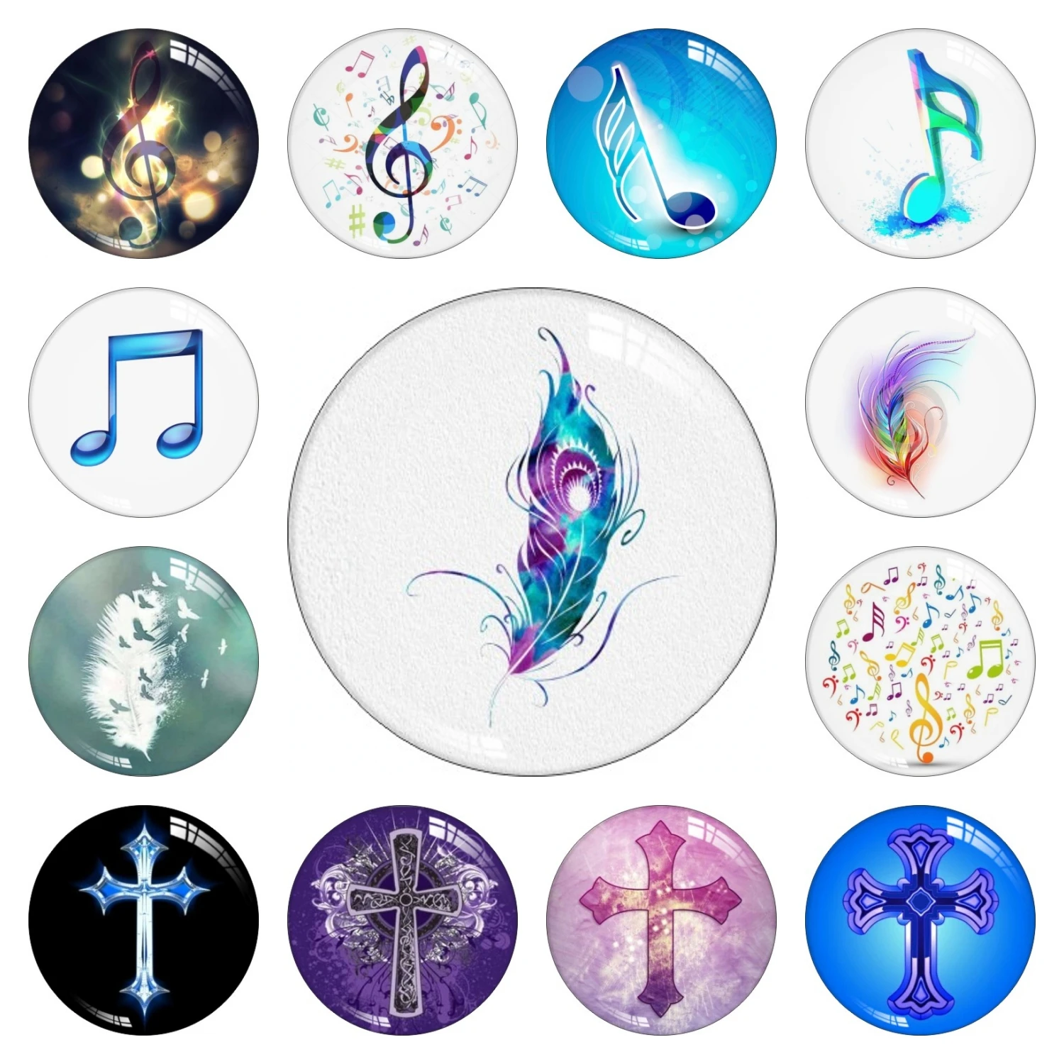 Крест Мода Музыка Символ Круглый фото стекло кабошон 12 мм 14 16 18 м 20 25 30 оснастки