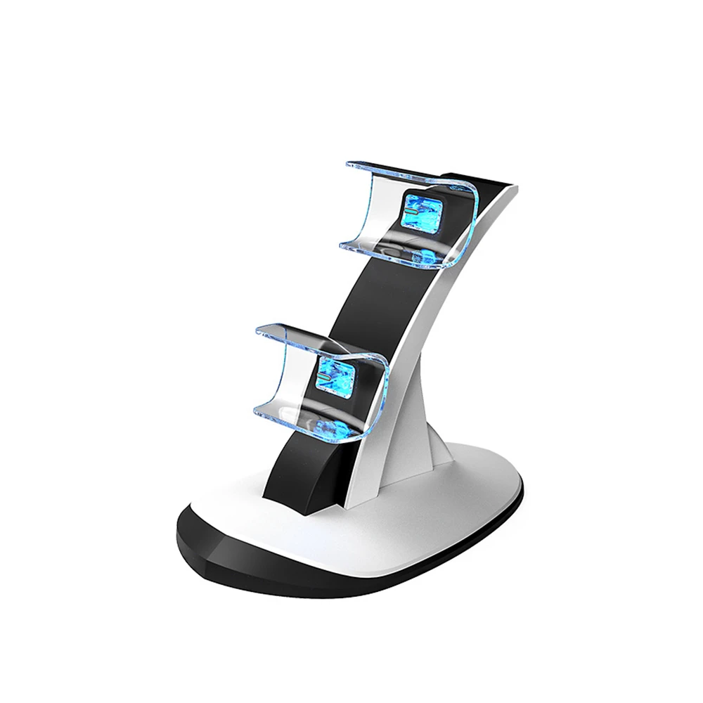 

5V 1A Game Controller Handle Dual Charger Dock for Sony PS5 DualSense Wireless Charging Power Cradle Desktop Stand Station