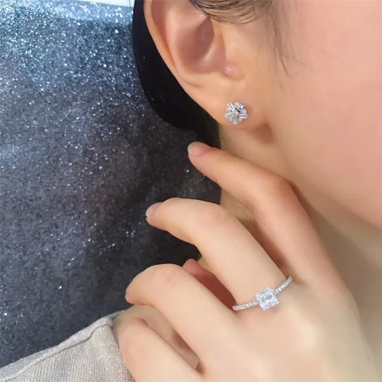 

100% Real S925 Sterling Silver Color Stud Earring for Women Aretes De Mujer Silver 925 Jewelry Bizuteria Peridot Garnet Earrings