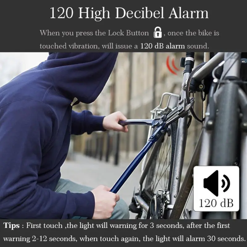 

4 In 1 Anti-theft Bicycle Security Alarm Wireless Remote Control Alerter