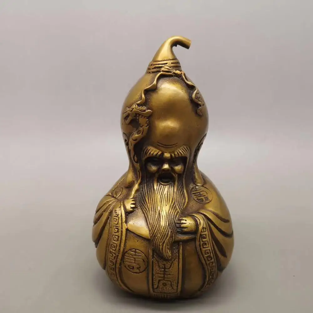 Статуя медного Восточного Санты китайской династии Мин SHOU XING ручная работа