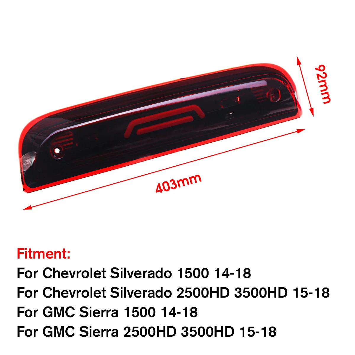 Светодиодный третий 3rd тормозной фонарь лампа для Chevrolet Silverado 1500 2500HD 3500HD- Предупреждение свет лампы для GMC Сьерра
