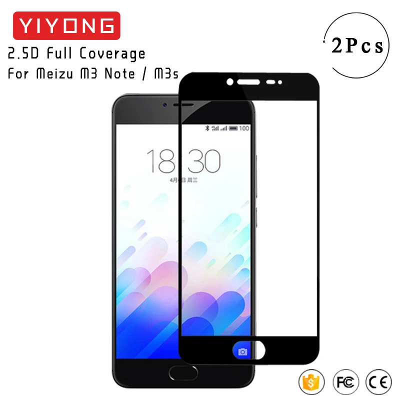 YIYONG полное покрытие экрана стекло для Meizu M3 Note закаленное M3s Mini Защита 3 Note3